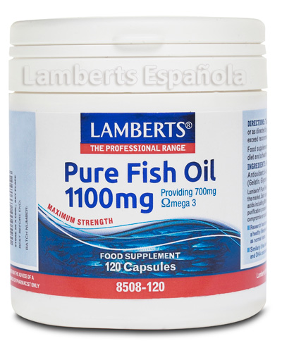 Aceite de Pescado Puro · Lamberts · 120 Cápsulas