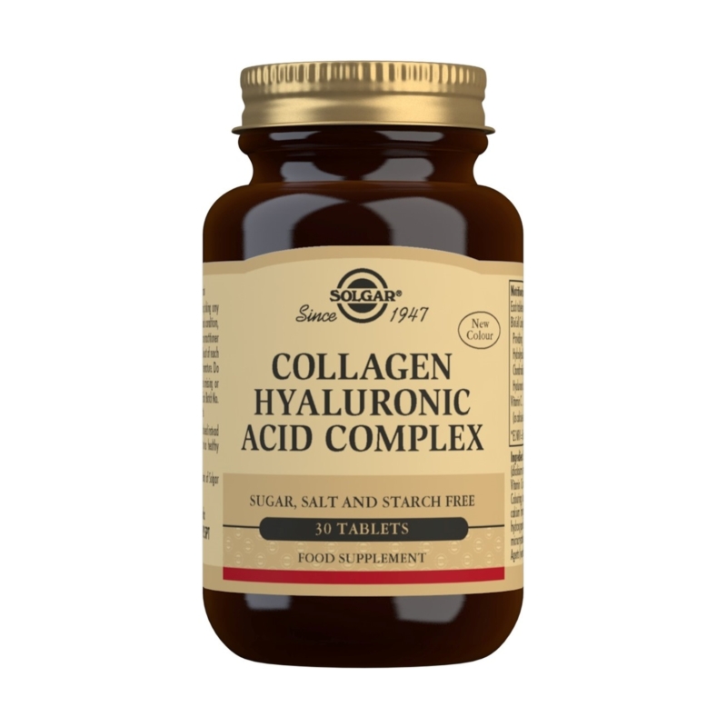 Ácido Hialurónico Complex con Colágeno · Solgar · 30 comprimidos